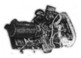 Pobre foto ampliada del motor