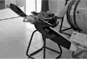 Engine exposed at a musem in Italy