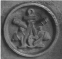 Logo Ansaldo en relieve