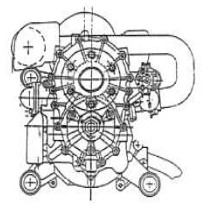 Mid West AE90R, front view drawing