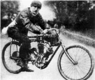 Anzani 3-cylinder W engine on a bike