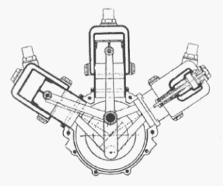 Anzani 6-cylinder connecting rod system
