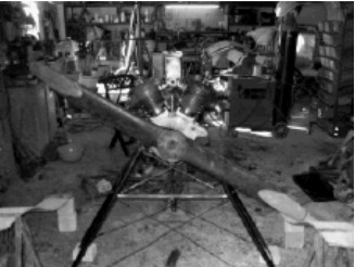 Anzani on a workbench