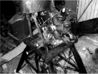 Anzani on a workbench