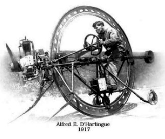 Unicycle with Anzani engine