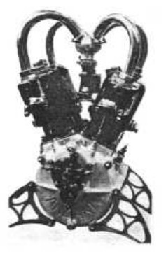 Anzani V4, water cooled