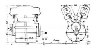 Water-cooled V4, diagram