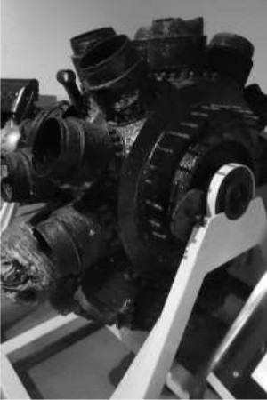 Remains of the Mitsubishi Ha-50, from behind