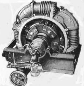 The completely assembled engine