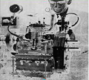 André Brulfert in front of his machine