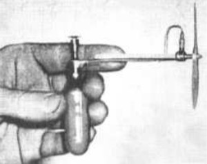 Co2 micromotor in one hand for comparison