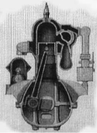 Darracq engine with rotary valves