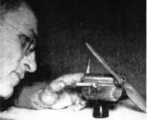 The original engine in the hands of its inventor