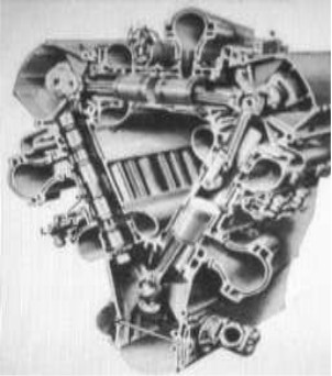 Interesting cutaway of the Napier Deltic