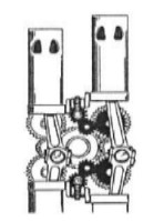 Mechanism in vertical position
