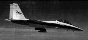 A NASA F-15 with flight test