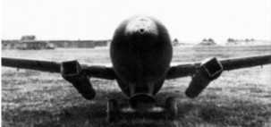Argus - Front view of pulsejet installation