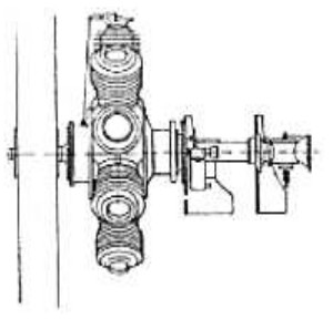 Oberursel U-I, dibujo lateral