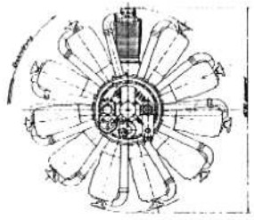 Oberursel UR-III, drawing