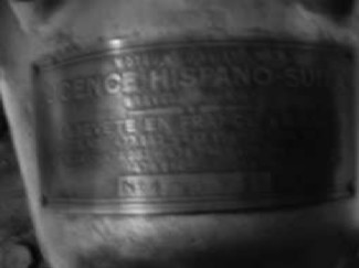 The engine plate shows that it is built under HS license