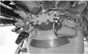 The engine plate, compressed-air starter distributor