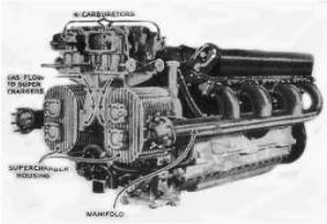 The supercharged 1100 HP Packard