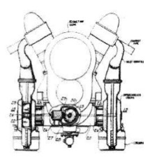 4A-2500, rear view drawing