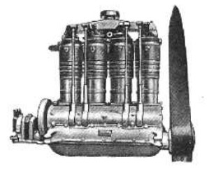 Panhard et Levassor from 1910, side view with propeller