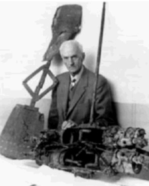 George Bolt with remainder of Pearse's engine