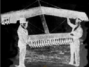 Poirier y Wallace with their apparatus