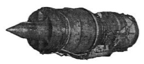 P&W J-57, seen from the exhaust