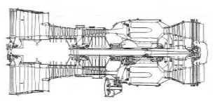 P&W JT3D, dibujo