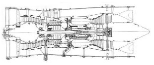P&W JT8D, dibujo