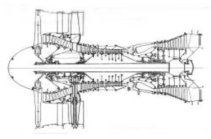 P&W JT9D, dibujo