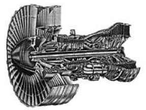 P&W JT9D-7R4, seccionado
