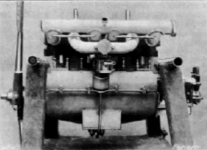 The Aster 50 CV engine on a bench