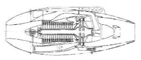 SRA-1 in nacelle, drawing