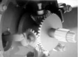 Detail of the front mechanism, also virtual
