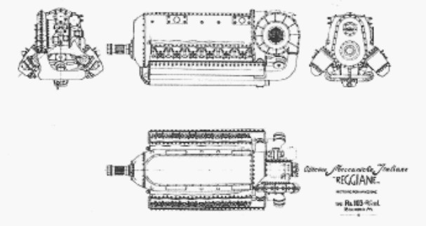 Reggiane Re 103, four drawings
