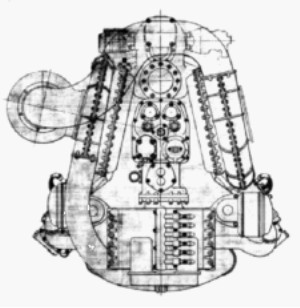 Reggiane Re-105, rear view
