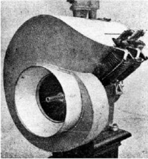 The Renault V4 complete with deflectors and fan