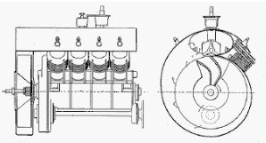 Renault V8 with single fan