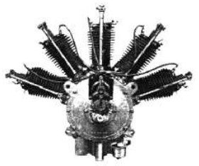 Five-cylinder REP engine, rear view