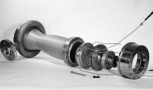 Fluorine engine, exploded view