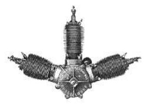 RAW 3-cylinder fan-shaped engine