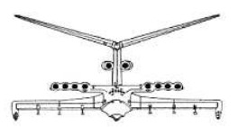 Ekranoplane KM, with 10 engines