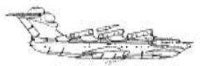 Ekranoplane Loon, with 8 engines, side view