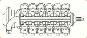 Top view of the Merlin engine assembly