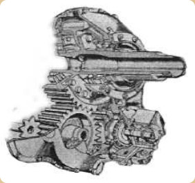 Reduction gear, front view