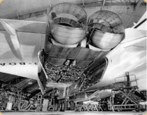Two Rolls-Royce Olympus engines on the Concorde